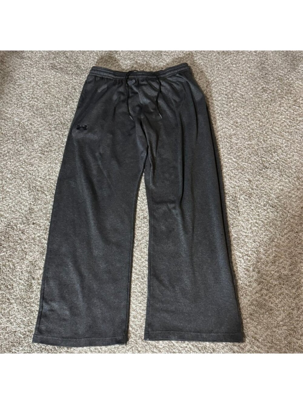 Under Armour Sweatpants Mens XL Gray Storm Loose Fit Open Bottom Gym Lounge